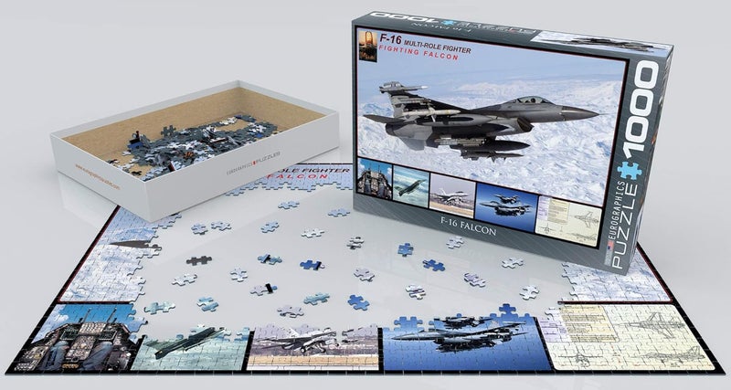 eurographics لعبة بازل يوروغرافيكس F16 فايتر فالكون 1000 قطعة نموذج 60004956 - Image 3