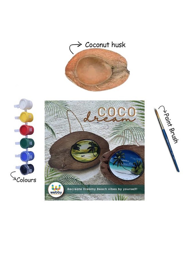 Webby Coco Dream Coconut Shell Painting Kit | Art & Craft Kit | Beautiful Creativity for Kids, Teenagers and Adults - Image 2