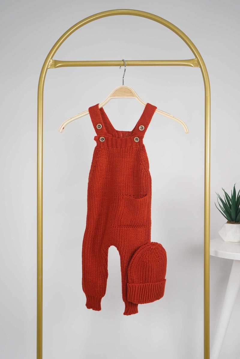 Miniko Kids Baby Hat Knitwear 2-Piece Overalls - Image 3