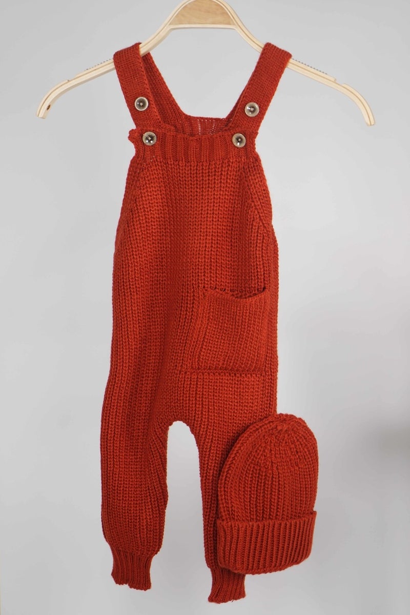 Miniko Kids Baby Hat Knitwear 2-Piece Overalls - Image 4