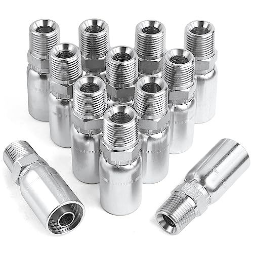 Zinger 12Pack 12 Hose x 12 NPTF Male Pipe Thread Hydraulic Hose End Crimp Fitting Compatible with Dayco Weatherhead USeries - Image 1