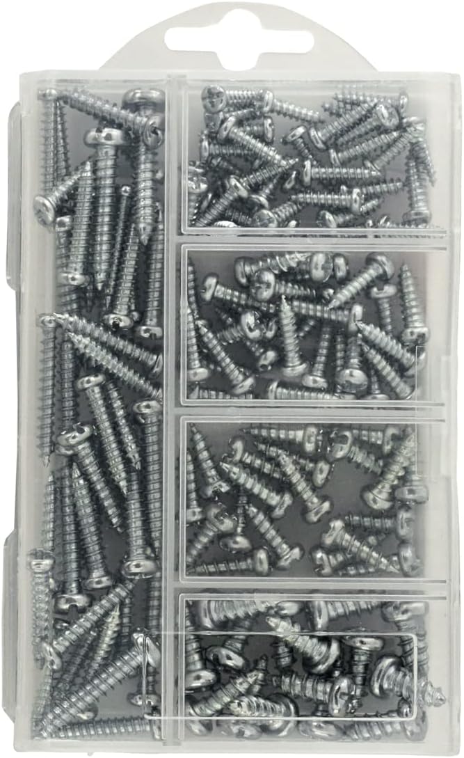 RoadPro SST90135 135Piece Sheet Metal Screw Kit with Plastic Case - Image 1