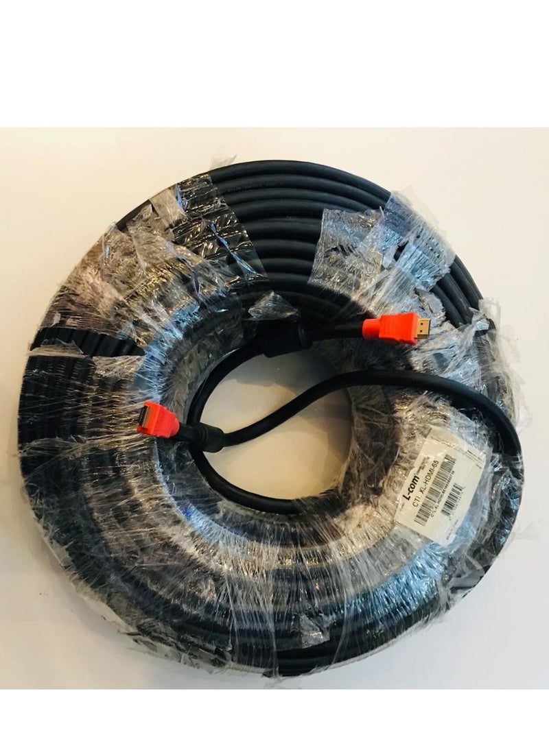 L-com كابل HDMI® ثقيل الوزن عالي السرعة مع إيثرنت، ذكر/ذكر 90م - Image 2