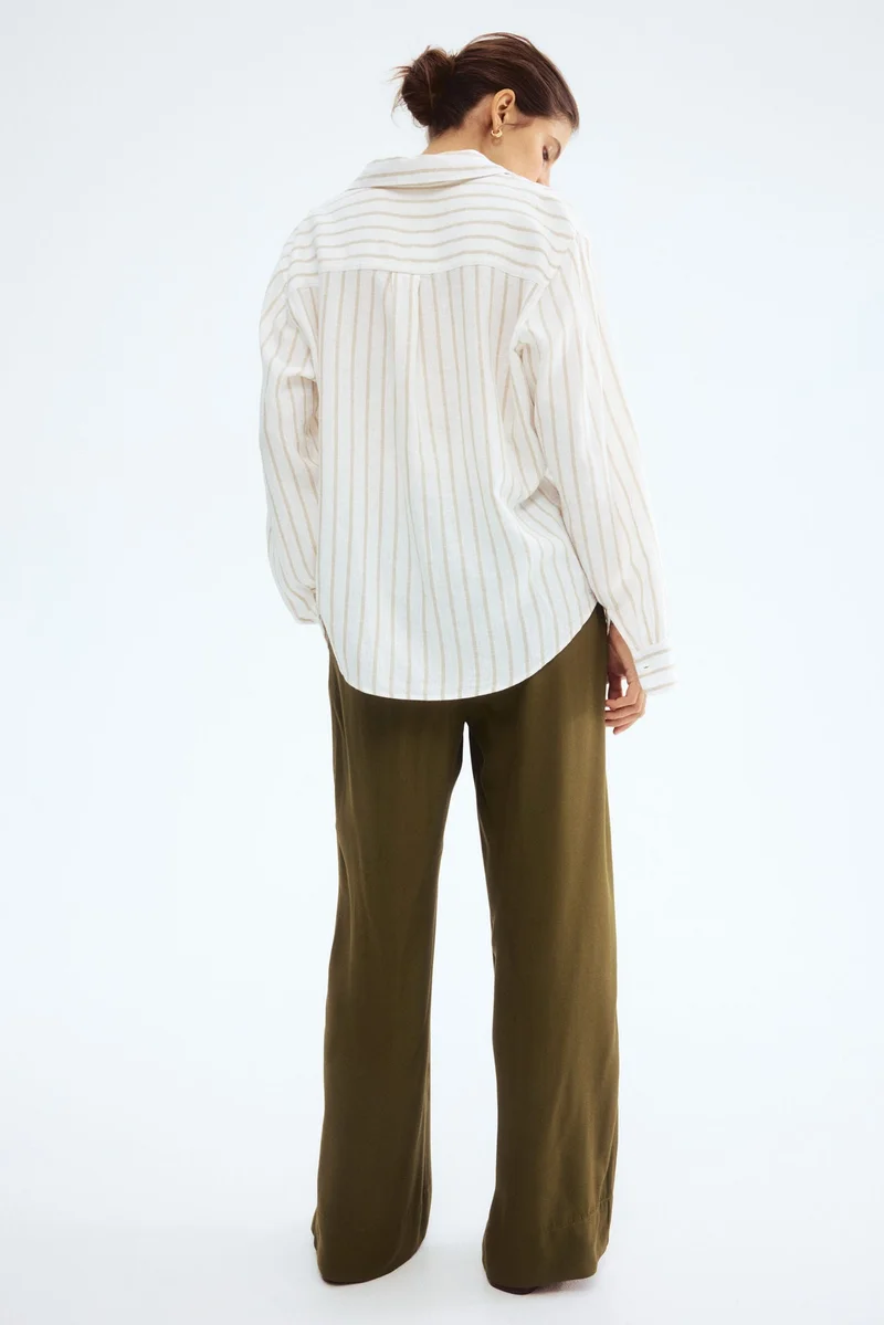 H&M MAMA Straight twill trousers