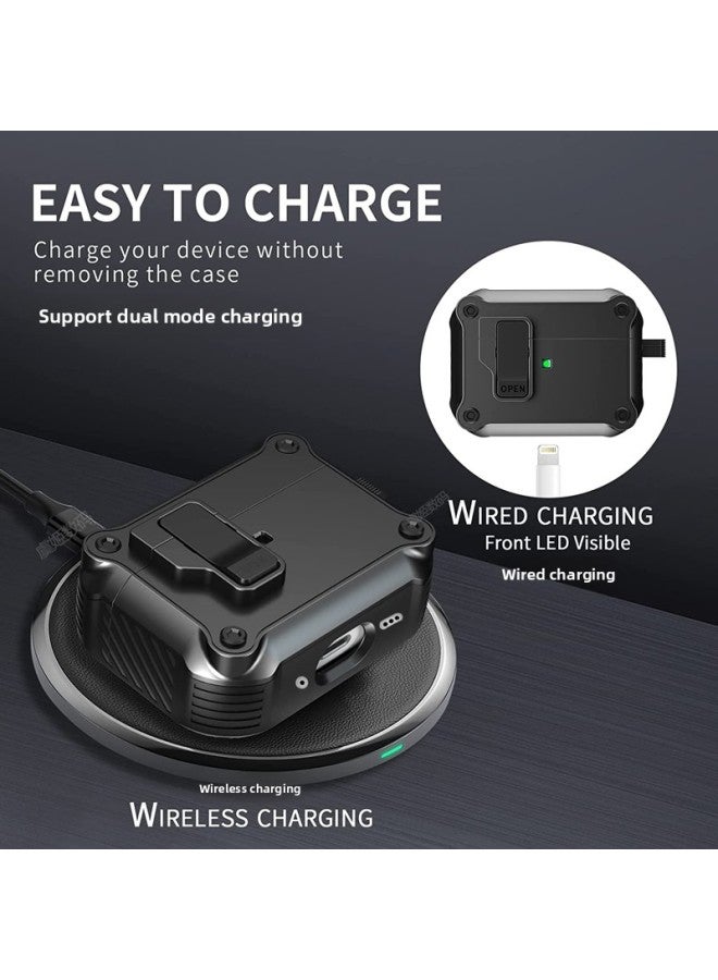 Loquat Airpods4 Protective Case For ApplePro2 Second Generation Protective Case Automatic Elastic Cover Airpod Noise Reduction Bluetooth Earphone Case-Colour:Purple 【upgraded Carbon Fiber Texture】-Model:Fo - Image 4