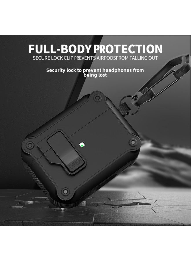 Loquat Airpods4 Protective Case For ApplePro2 Second Generation Protective Case Automatic Elastic Cover Airpod Noise Reduction Bluetooth Earphone Case-Colour:Purple 【upgraded Carbon Fiber Texture】-Model:Fo - Image 3