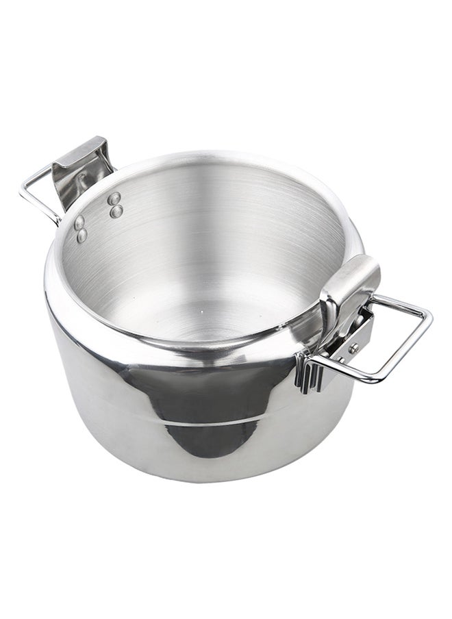 Aluminum Pressure Cooker for Trips, Pressure Cooker, Silver, capacity 5 L