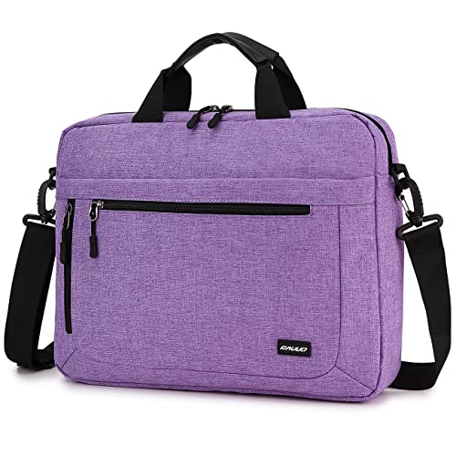 RAVUO Laptop Bag for Women, Water Resistant Lightweight 17inch Shockproof Laptop Shoulder Bag Sleeve Case Business Briefcase with Shoulder Strap Purple - Image 1