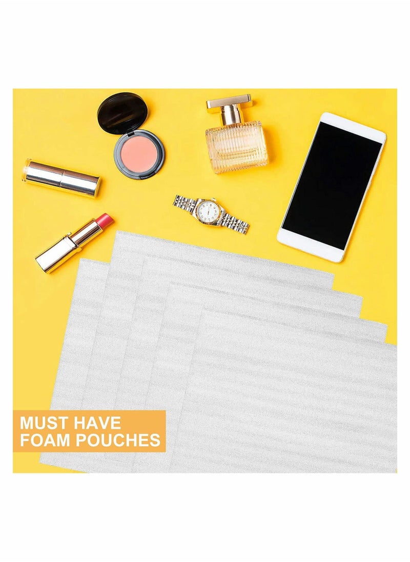 Excefore - 100Pcs Cushion Foam Pouches Packing, Anti-Static Foam Wrap Pouches Packing Supplies for Packing Shipping Box, Protecting Dishes Porcelain Glasses Plates Fragile Items - Image 1