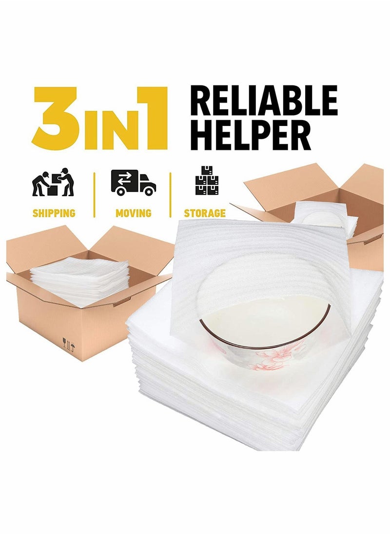 Excefore - 100Pcs Cushion Foam Pouches Packing, Anti-Static Foam Wrap Pouches Packing Supplies for Packing Shipping Box, Protecting Dishes Porcelain Glasses Plates Fragile Items - Image 1