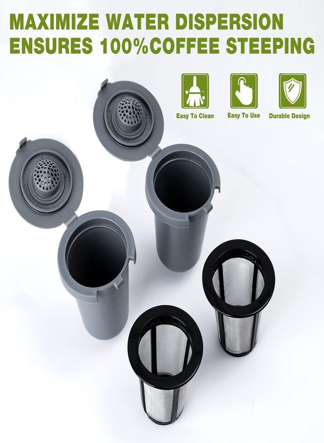 yianteng 2PCS Reusable Coffee Filter Cups, Compatible with SS-RFC Single Serve Brewer Coffe maker, Gray Home Barista Filter Cup, BPA-Free Refillable Cup Coffee Filter - Image 2