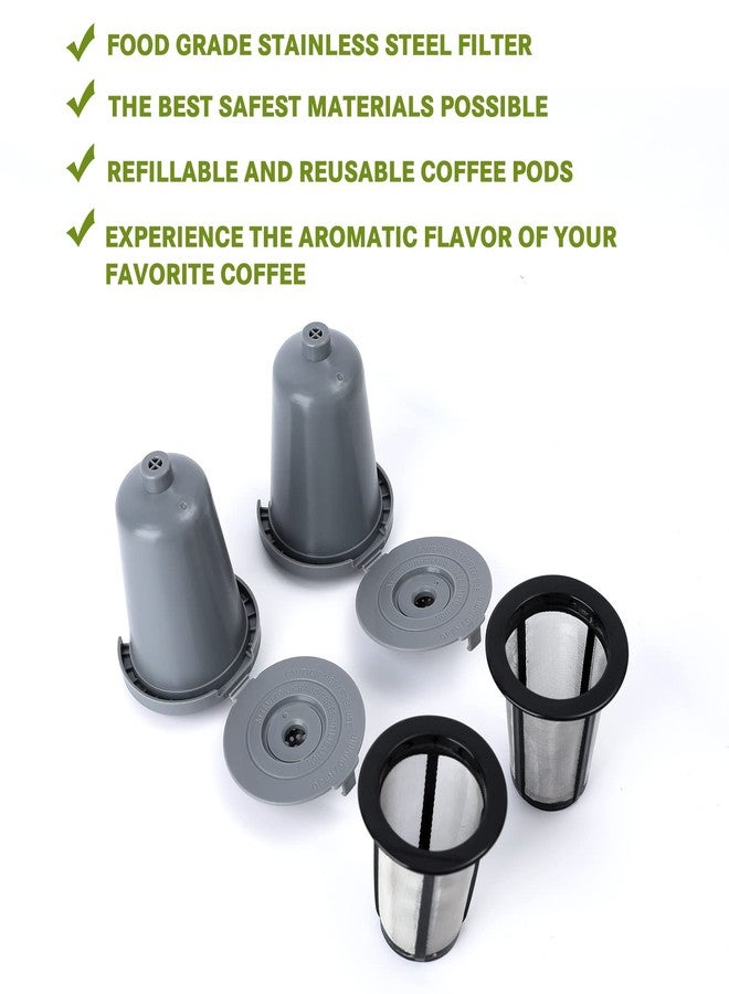 yianteng 2PCS Reusable Coffee Filter Cups, Compatible with SS-RFC Single Serve Brewer Coffe maker, Gray Home Barista Filter Cup, BPA-Free Refillable Cup Coffee Filter - Image 4