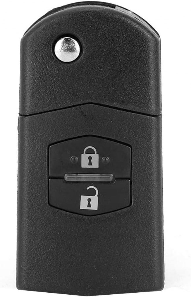 2 Button Flip Car Key Fob Shell Cover for 3 5 6, Black Compact Replacement Case - Durable Protection, Easy Installation, Everyday Use - Image 2