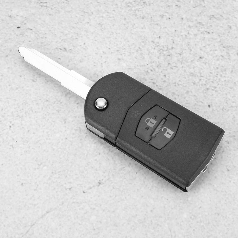 2 Button Flip Car Key Fob Shell Cover for 3 5 6, Black Compact Replacement Case - Durable Protection, Easy Installation, Everyday Use - Image 5