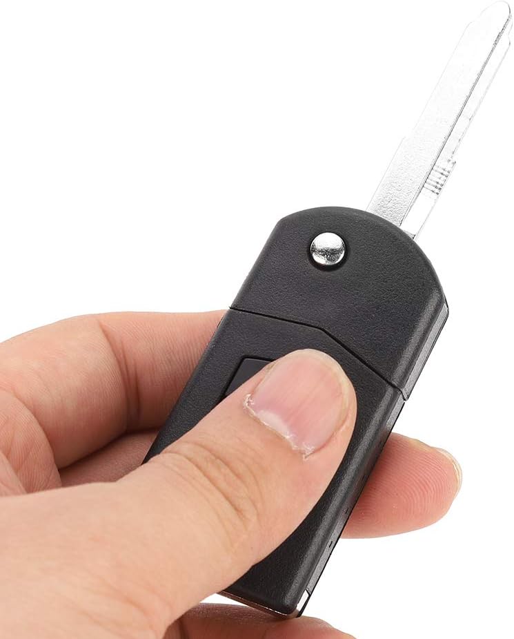 2 Button Flip Car Key Fob Shell Cover for 3 5 6, Black Compact Replacement Case - Durable Protection, Easy Installation, Everyday Use - Image 3