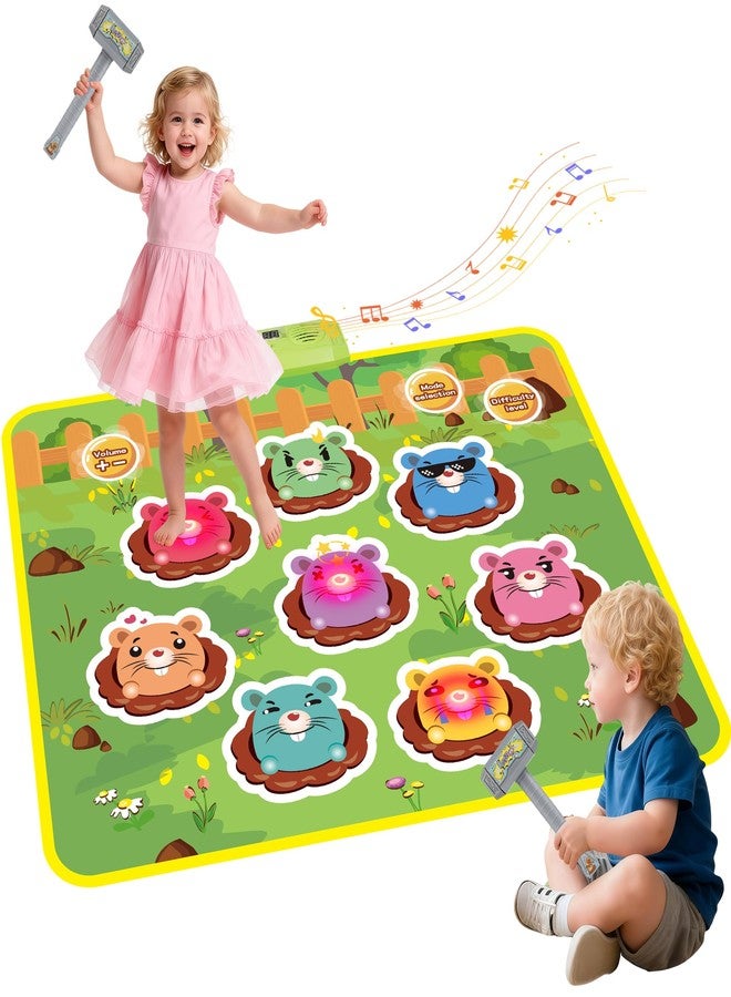 M SANMERSEN Whack A Mole Game Toys for Kids, Toddler Toys for Ages 2 3 4 5 Whack A Mole Game Playmat with 2 Hammers, Birthday Gifts for Kids Boys Girls Family Games Party Favors - Image 1