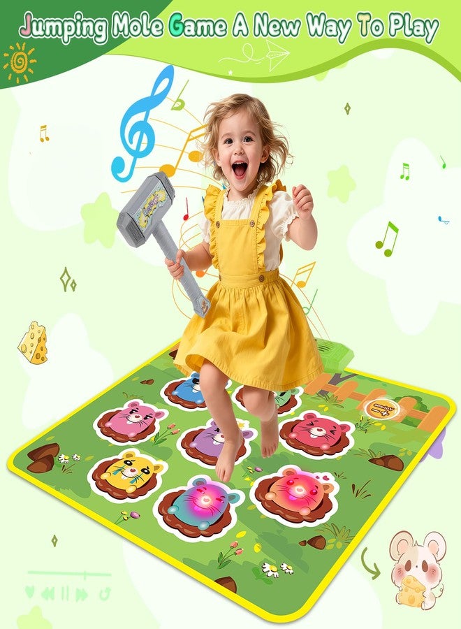 M SANMERSEN Whack A Mole Game Toys for Kids, Toddler Toys for Ages 2 3 4 5 Whack A Mole Game Playmat with 2 Hammers, Birthday Gifts for Kids Boys Girls Family Games Party Favors - Image 2