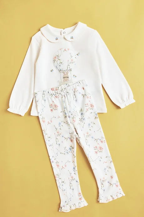 أر أند بي Embroidered Top and Pants Set