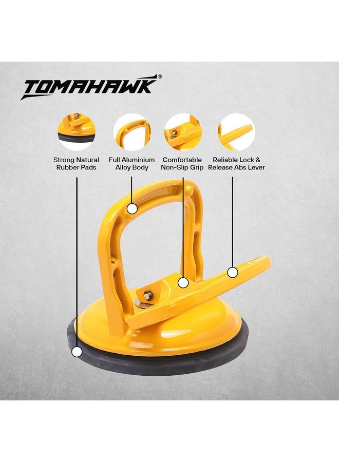 TOMAHAWK® Glass Suction Cup 1 Head for Lifting and Moving Heavy Glass Sheets, Body Panels, Metal, Window Panes, Marble - Glass Lifter Puller, Metal Car Dent Puller with Rubber Vacuum Cup, Pack of 1 - Image 4