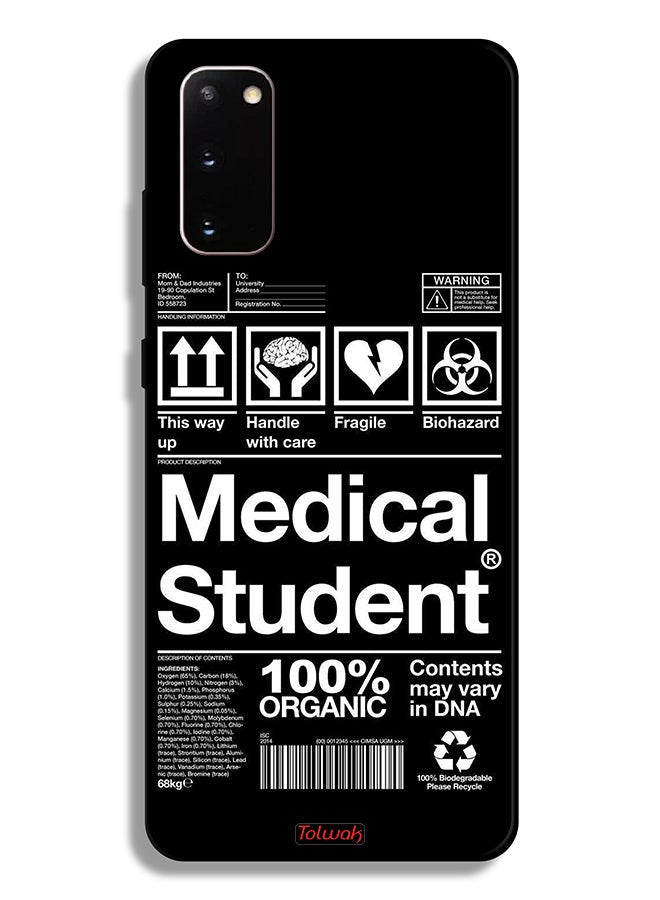 Tolwak Samsung Galaxy S20 Protective Case Cover Medical Student Sticker - Image 2