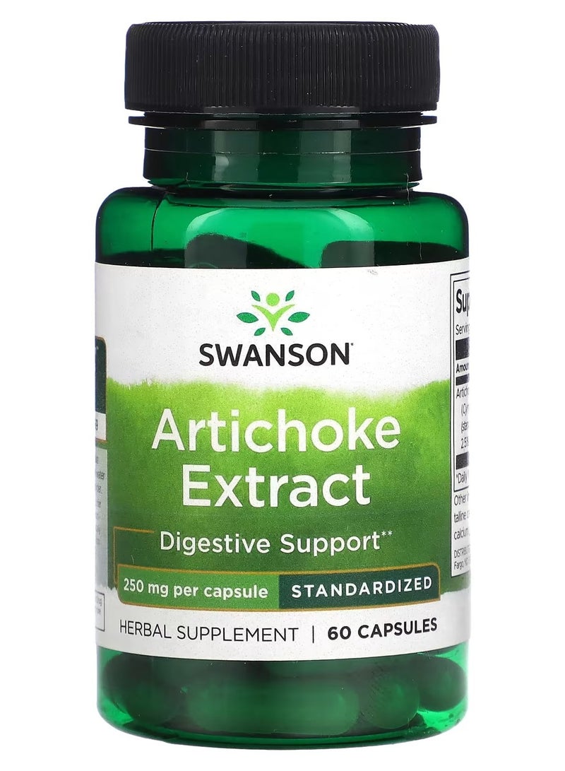 Swanson, مستخلص الخرشوف، 250 ملجم، 60 كبسولة