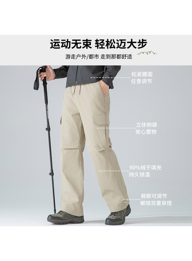 Flying in the snow Outdoor Camping City Commuting Winter Casual Workwear Down Pants - Image 4