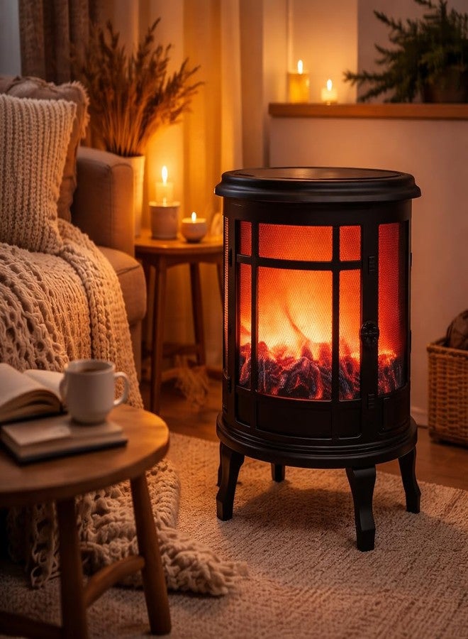 7 Star Decor LED Fireplace Lamp – Realistic Flame Effect Light with Vintage Mantel Design, Cozy Ambient Firelight for Home, Bedroom & Office Decor - Image 4