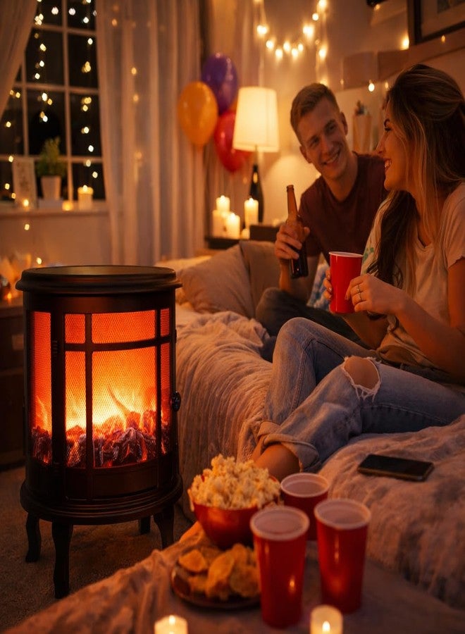 7 Star Decor LED Fireplace Lamp – Realistic Flame Effect Light with Vintage Mantel Design, Cozy Ambient Firelight for Home, Bedroom & Office Decor - Image 3