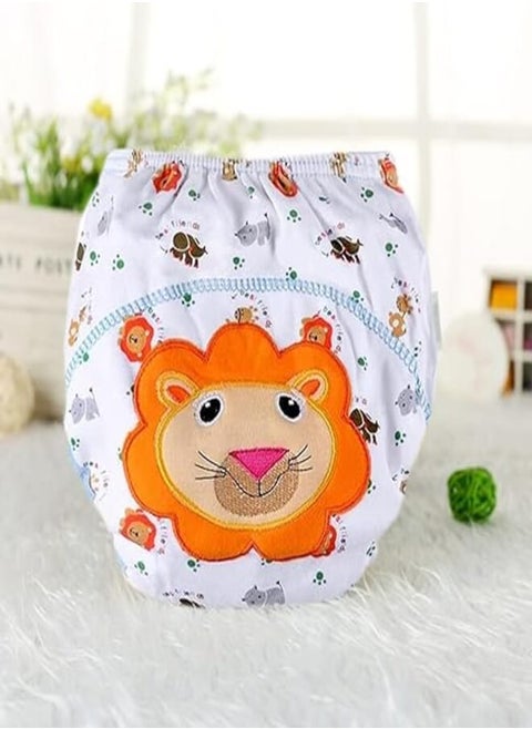 hanso Baby Diapers Cotton and Reusable Baby Washable Cloth Diaper Nappies, Baby Training Pants, Ideal for Toddlers and Children (Lion)