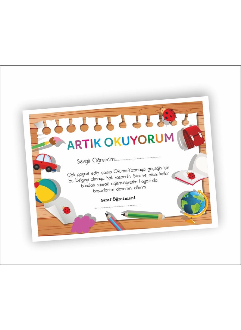 HSN - Now I'm Reading Certificate 10 Cardboard Reading Certificates - Image 1