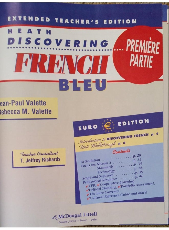 McDougal Littell Discovering French Nouveau: Teacher's Edition Level 1a 2001 - Image 4