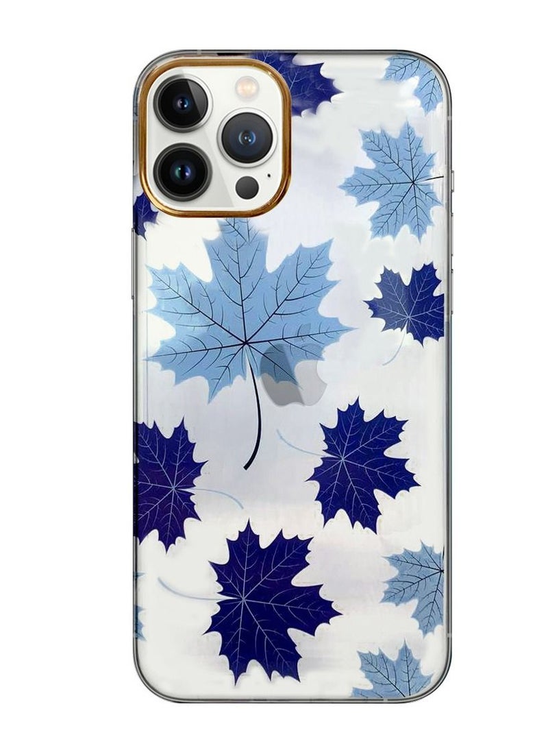 JOWAY iPhone 12 Pro Max Floral Clear Case Ultra Slim Shockproof Flower Print Transparent Cover Design 4 - Image 1