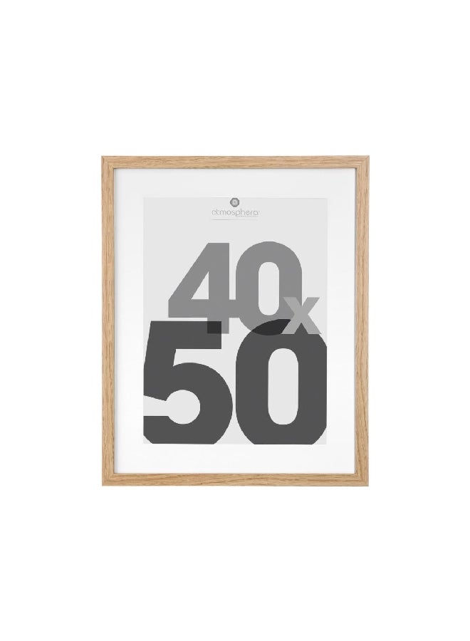 اتموسفيرا إيفا إطار صورة خشبي ومستطيل الشكل بتصميم أنيق وبلونين بني وأبيض وبأبعاد 40 × 50 سم 121160C - Image 1