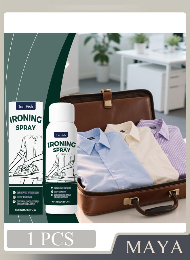 السمك اليهودي بخاخ كيّ | بخاخ منعش للأقمشة 100 مل | مزيل خفيف الوزن يساعد على الكيّ | للنساء والرجال | للسفر | للمنزل | غرفة النوم | الشاطئ | العطلات | الخريف - Image 1