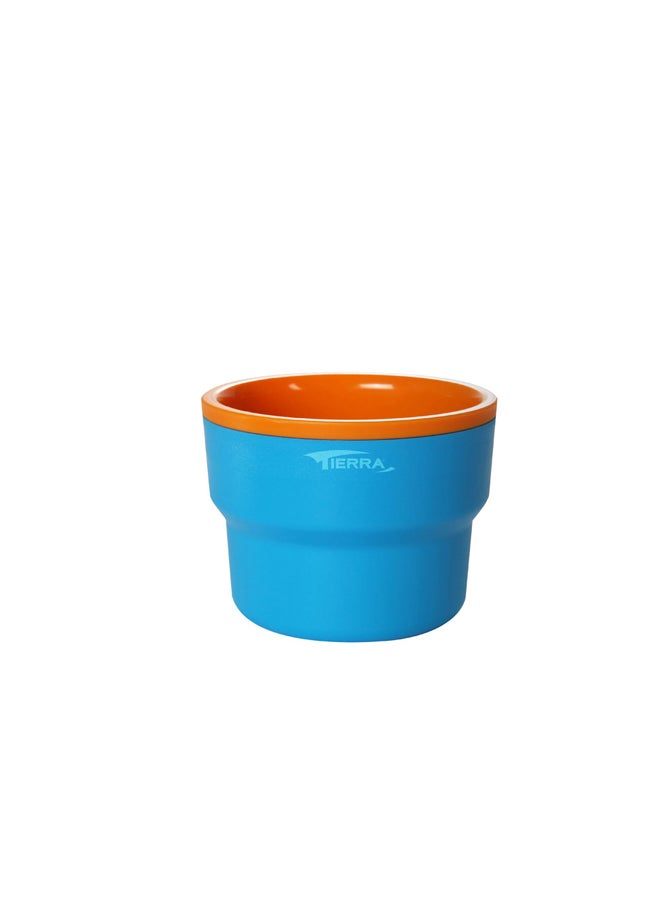 TIERRA Multi-use cups with bag, Orang*Blue, Set 4 pcs capacity 200 ml - Image 3