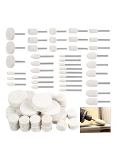 SYOSI 100 Pieces Wool Felt Polishing Buffing Wheel, Mounted Mandrel Grinding Bits Point Mandrel Polishing Kit Tool Accessories for Jewelry Rotary Tool Attachment  - Image 1