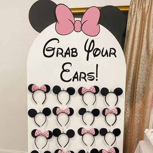 MUWEOL Grab Your Ears Decal - Mouse Theme Party Wall Decal Sticker, Mouse Theme Grab Your Ears Baby Shower,Gender Reveal Party Supplies - Image 3