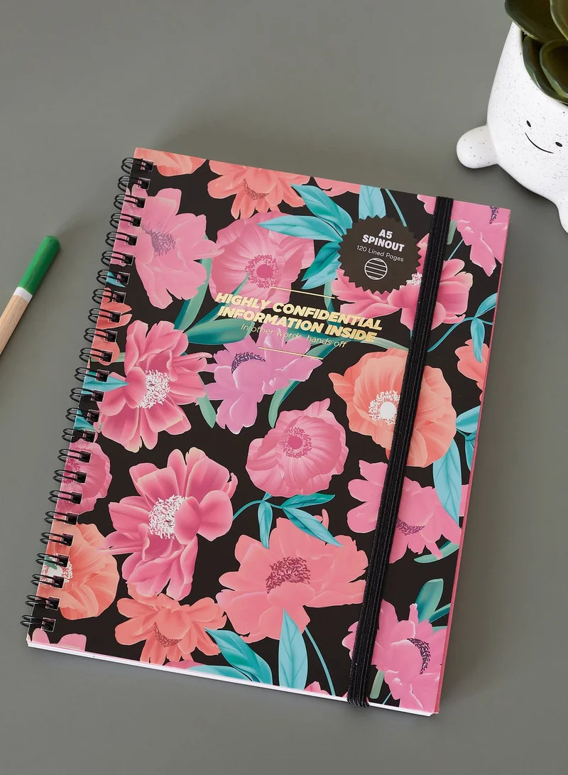 Typo A5 Floral Spinout Notebook