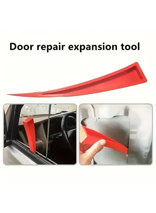 2pcs Red Car Body Repair Kit Pry Bar Door Window Wedge Dent Removal Tool - Image 4