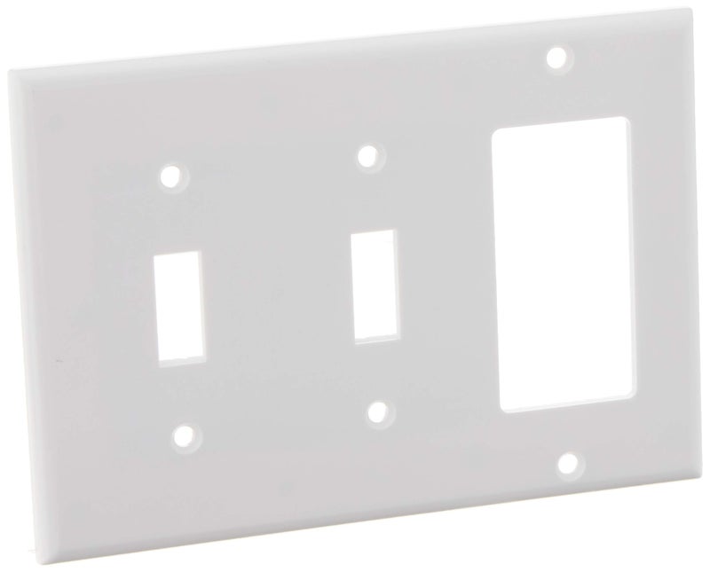 لوحة حائط مدمجة من ليفيتون 2Toggle 1DecoraGFCI 80421W بيضاء