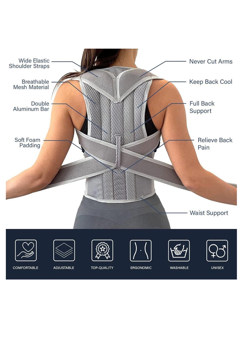 Upper Back Posture Corrector Neoprene Posture Corrector Scoliosis Back Brace Spine Corset Belt  Size XL - Image 2