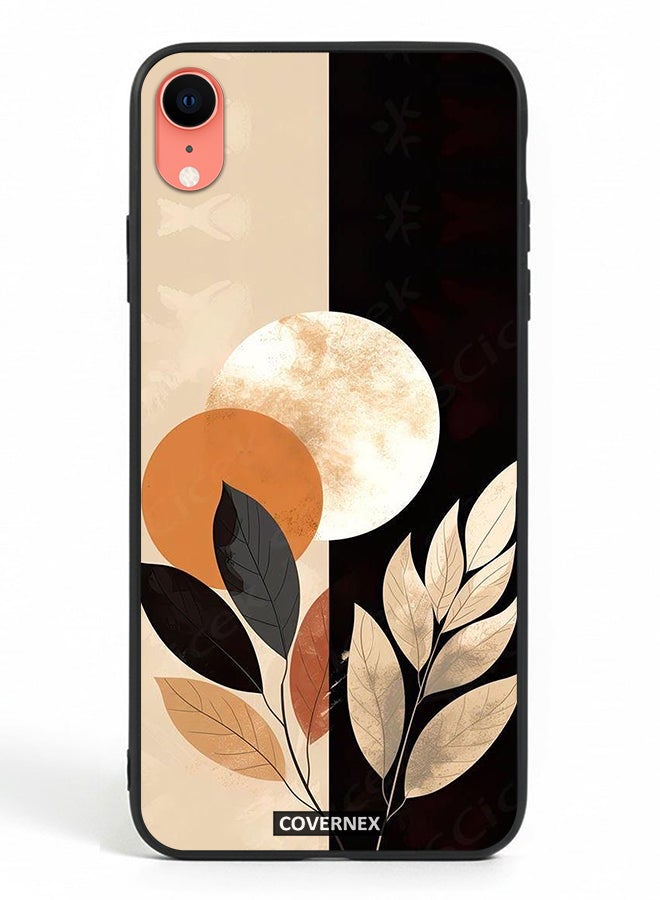 Covernex Apple iPhone XR Protective Case Cover Printed Featuring Crescent Moon And Leafy - Image 2
