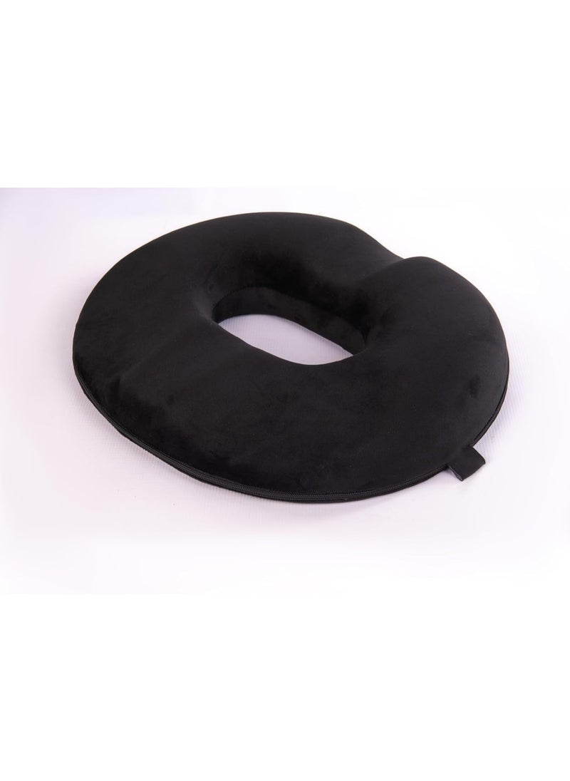 Memory Foam Hemorrhoid Pillow – Orthopedic Donut Cushion for Pain Relief – Soft and Supportive Seat Pad – Black