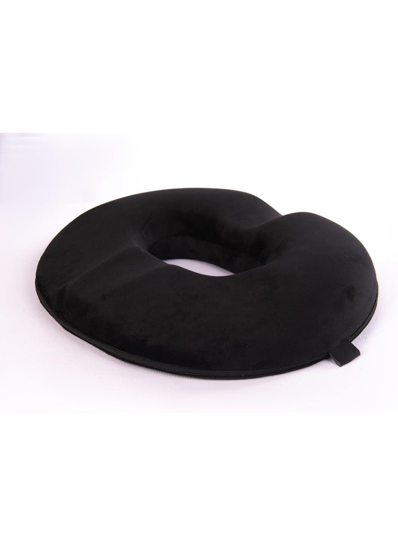Memory Foam Hemorrhoid Pillow – Orthopedic Donut Cushion for Pain Relief – Soft and Supportive Seat Pad – Black