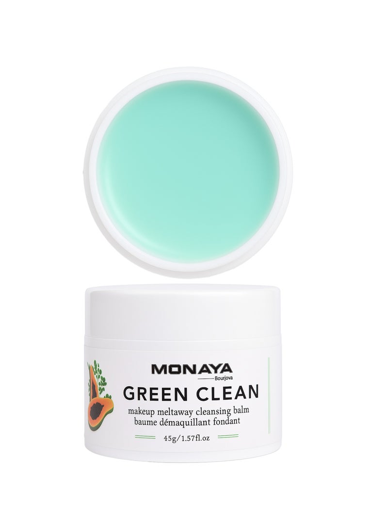 Monaya X001 Makeup Remover Cleansing Balm -Green Clean Waterproof Makeup Remover + Oil Based Cleanser - Gentle Exfoliating Double Cleanser - Melts From Balm to Milky Lather - Image 2