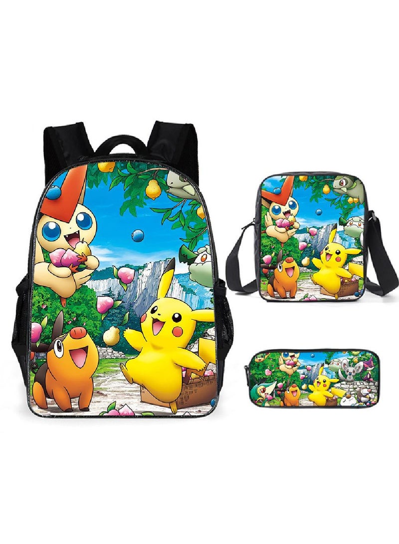 general 3-Piece Pokemon 3D Print Backpack Set - Image 1