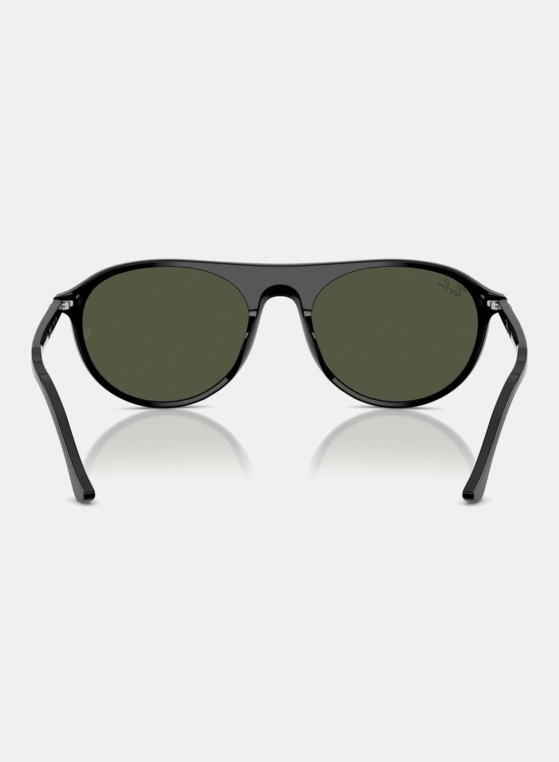 راي بان Unisex Full-rimed Aviator Sunglasses 2215, 56, 901, 31 - Image 4