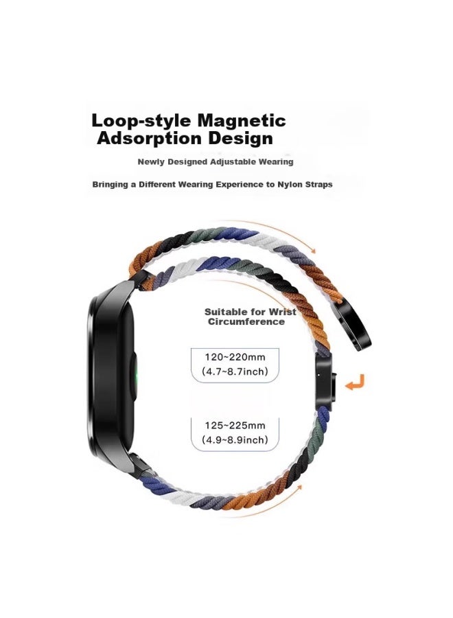 Chensong Nylon Woven Watch Band For Xiaomi Mi Band 8/9/nfc، سوار رياضي للجنسين قابل للتنفس بديل للرسغ - Image 3