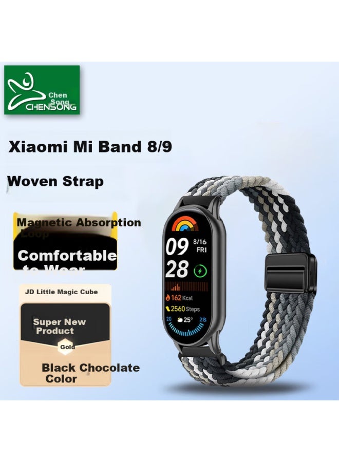 Chensong Nylon Woven Watch Band For Xiaomi Mi Band 8/9/nfc، سوار رياضي للجنسين قابل للتنفس بديل للرسغ - Image 1