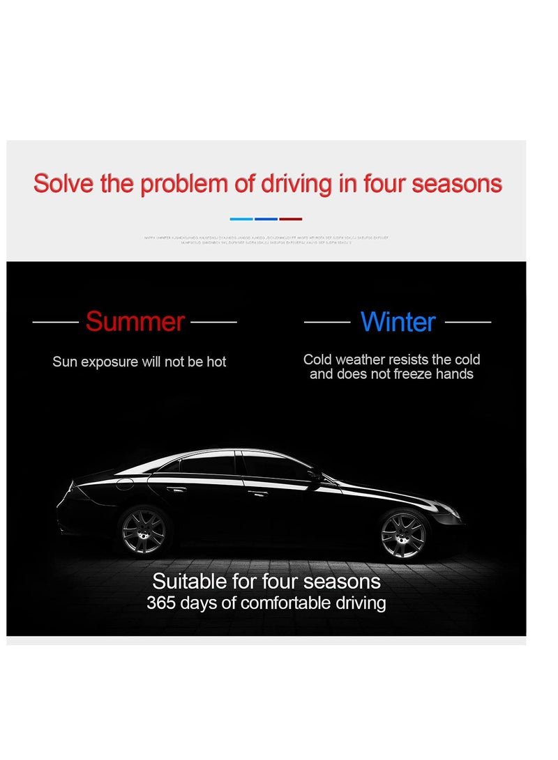 SYOSI Car Steering Wheel Cover, Auto Car Stretch Steering Wheel Protector, Universal 15 Inch Fit, Breathable Odorless Steering Wheel Cover, for Men Women - Image 5